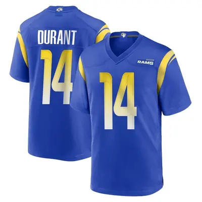 Men's Game Cobie Durant Los Angeles Rams Royal Alternate Jersey