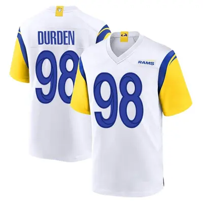 Men's Game Cory Durden Los Angeles Rams White Jersey