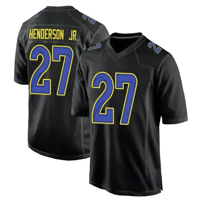 Men's Game Darrell Henderson Jr. Los Angeles Rams Black Fashion Jersey