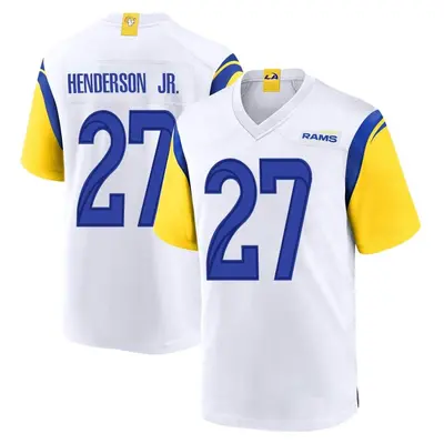 Men's Game Darrell Henderson Jr. Los Angeles Rams White Jersey