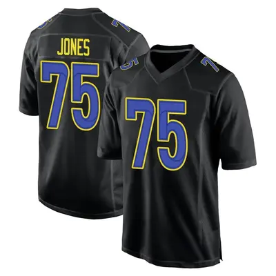 Men's Game Deacon Jones Los Angeles Rams Black Fashion Jersey