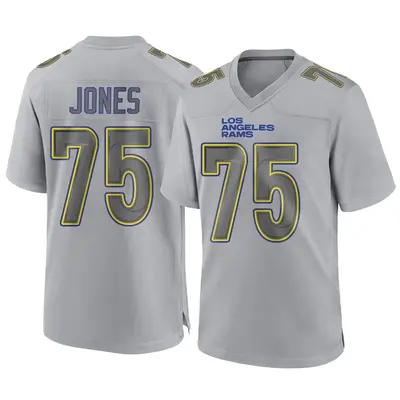 Men's Game Deacon Jones Los Angeles Rams Gray Atmosphere Fashion Jersey