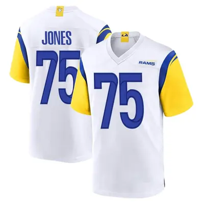 Men's Game Deacon Jones Los Angeles Rams White Jersey