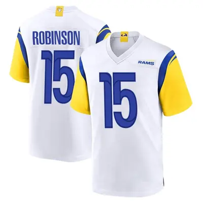 Men's Game Demarcus Robinson Los Angeles Rams White Jersey