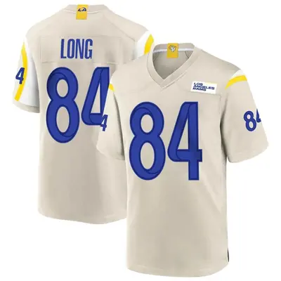 Men's Game Hunter Long Los Angeles Rams Bone Jersey