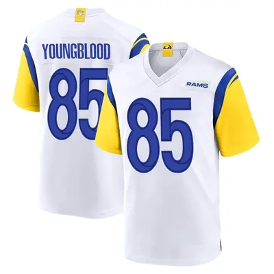 Men's Game Jack Youngblood Los Angeles Rams White Jersey