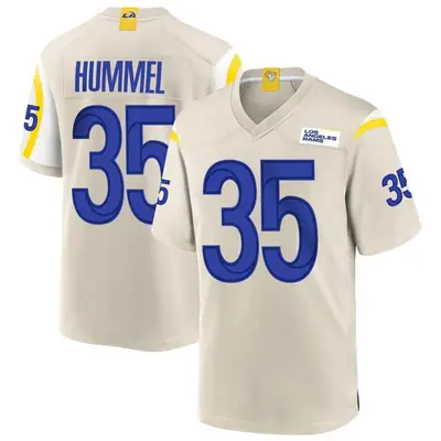 Men's Game Jacob Hummel Los Angeles Rams Bone Jersey