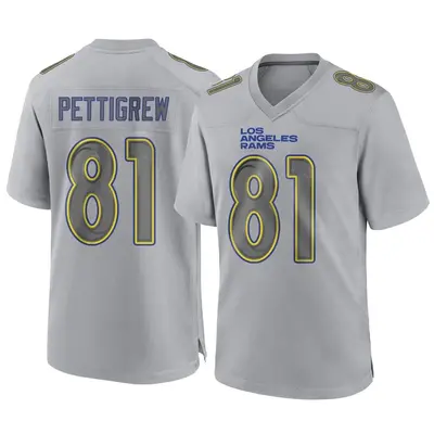 Men's Game Jamal Pettigrew Los Angeles Rams Gray Atmosphere Fashion Jersey