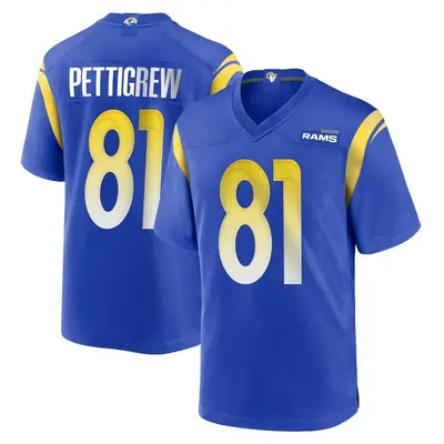 Men's Game Jamal Pettigrew Los Angeles Rams Royal Alternate Jersey