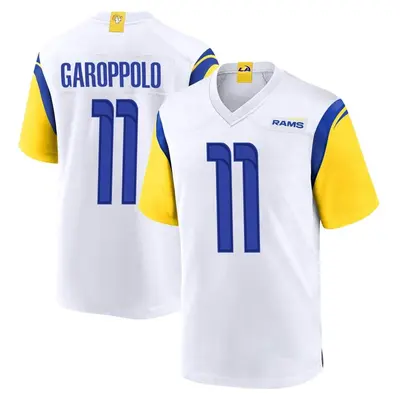 Men's Game Jimmy Garoppolo Los Angeles Rams White Jersey