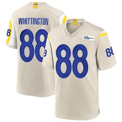 Men's Game Jordan Whittington Los Angeles Rams Bone Jersey