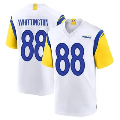 Men's Game Jordan Whittington Los Angeles Rams White Jersey