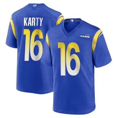 Men's Game Joshua Karty Los Angeles Rams Royal Alternate Jersey