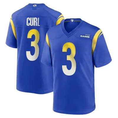 Men's Game Kamren Curl Los Angeles Rams Royal Alternate Jersey