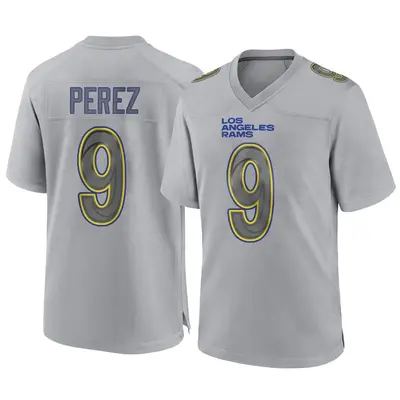 Men's Game Luis Perez Los Angeles Rams Gray Atmosphere Fashion Jersey