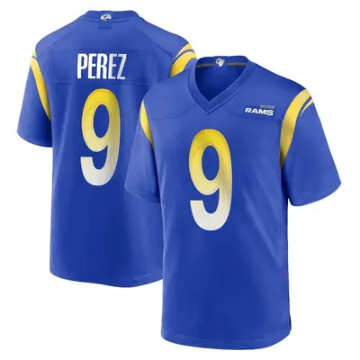 Men's Game Luis Perez Los Angeles Rams Royal Alternate Jersey