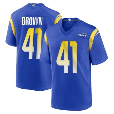 Men's Game Malcolm Brown Los Angeles Rams Royal Alternate Jersey