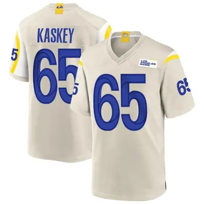 Men's Game Matt Kaskey Los Angeles Rams Bone Jersey