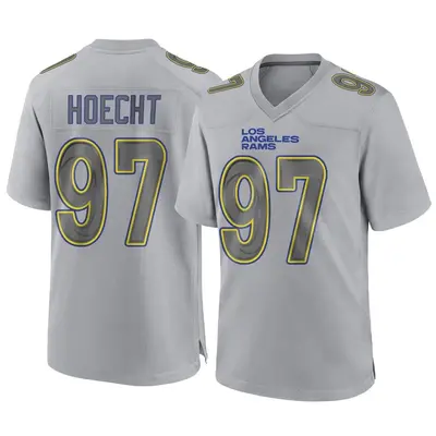 Men's Game Michael Hoecht Los Angeles Rams Gray Atmosphere Fashion Jersey