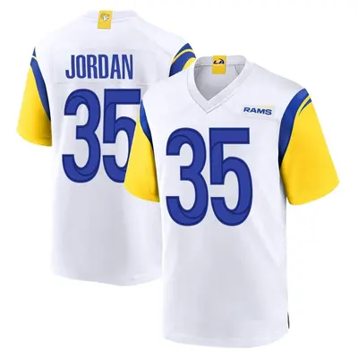 Men's Game Michael Jordan Los Angeles Rams White Jersey