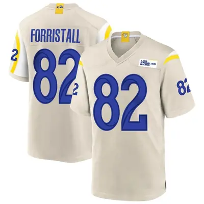 Men's Game Miller Forristall Los Angeles Rams Bone Jersey