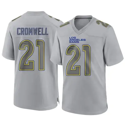 Men's Game Nolan Cromwell Los Angeles Rams Gray Atmosphere Fashion Jersey