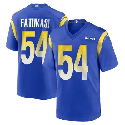 Men's Game Olakunle Fatukasi Los Angeles Rams Royal Alternate Jersey