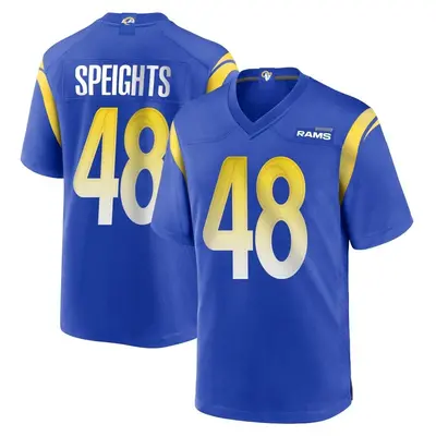 Men's Game Omar Speights Los Angeles Rams Royal Alternate Jersey