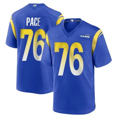 Men's Game Orlando Pace Los Angeles Rams Royal Alternate Jersey