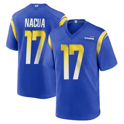 Men's Game Puka Nacua Los Angeles Rams Royal Alternate Jersey