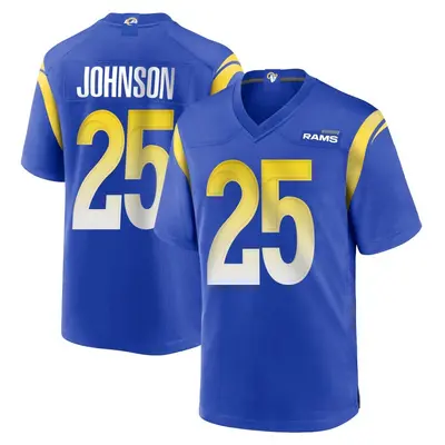 Men's Game Quindell Johnson Los Angeles Rams Royal Alternate Jersey