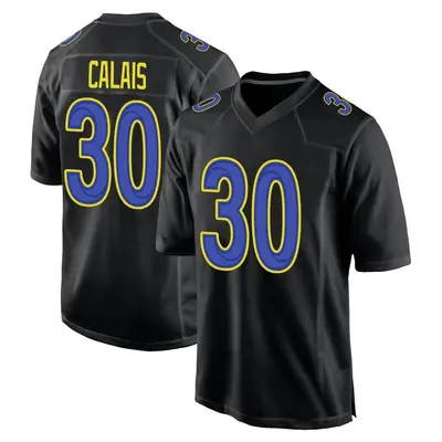 Men's Game Raymond Calais Los Angeles Rams Black Fashion Jersey