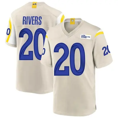 Men's Game Ronnie Rivers Los Angeles Rams Bone Jersey