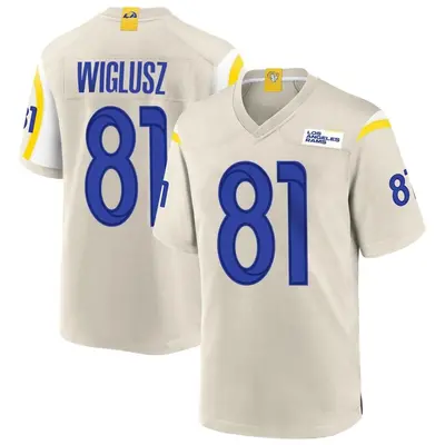 Men's Game Sam Wiglusz Los Angeles Rams Bone Jersey