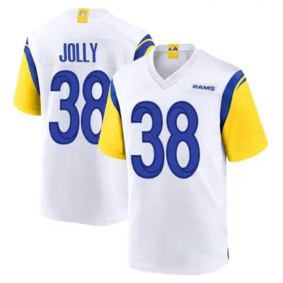 Men's Game Shaun Jolly Los Angeles Rams White Jersey