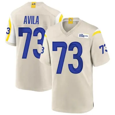 Men's Game Steve Avila Los Angeles Rams Bone Jersey