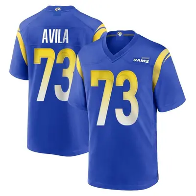 Men's Game Steve Avila Los Angeles Rams Royal Alternate Jersey