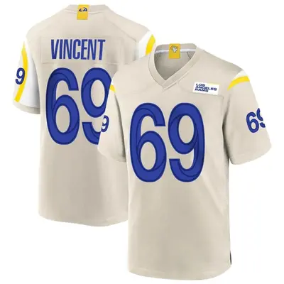 Men's Game Taron Vincent Los Angeles Rams Bone Jersey