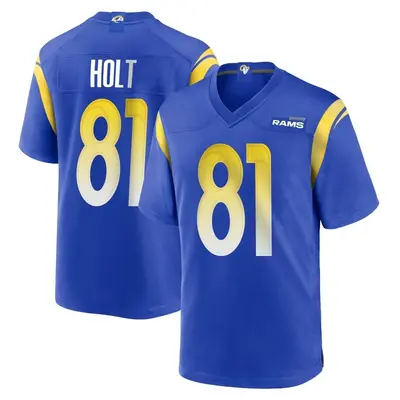 Men's Game Torry Holt Los Angeles Rams Royal Alternate Jersey