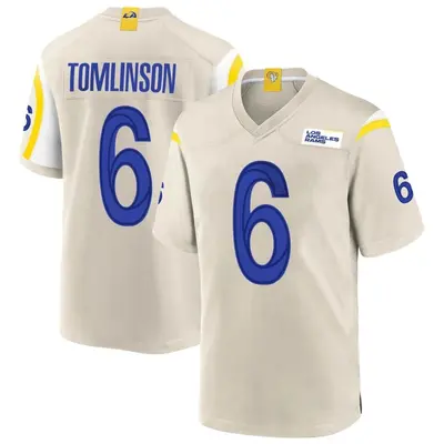 Men's Game Tre Tomlinson Los Angeles Rams Bone Jersey