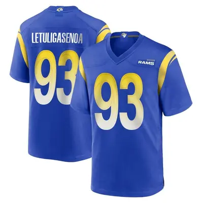 Men's Game Tuli Letuligasenoa Los Angeles Rams Royal Alternate Jersey