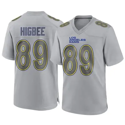 Men's Game Tyler Higbee Los Angeles Rams Gray Atmosphere Fashion Jersey