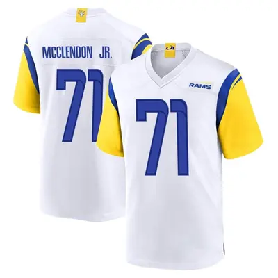 Men's Game Warren McClendon Jr. Los Angeles Rams White Jersey