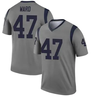 Men's Legend Alex Ward Los Angeles Rams Gray Inverted Jersey