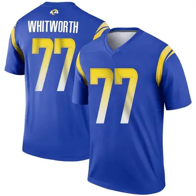 Men's Legend Andrew Whitworth Los Angeles Rams Royal Jersey