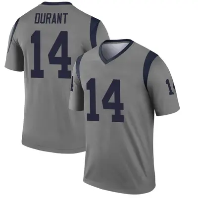 Men's Legend Cobie Durant Los Angeles Rams Gray Inverted Jersey