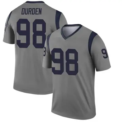 Men's Legend Cory Durden Los Angeles Rams Gray Inverted Jersey