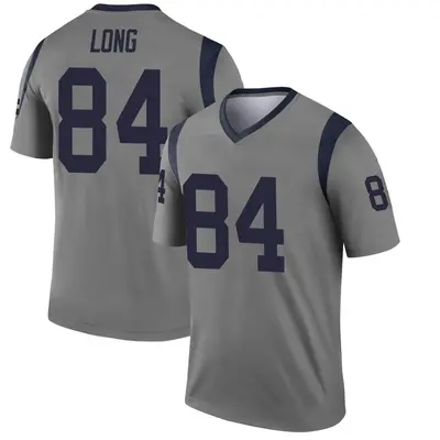 Men's Legend Hunter Long Los Angeles Rams Gray Inverted Jersey