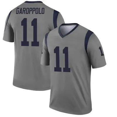 Men's Legend Jimmy Garoppolo Los Angeles Rams Gray Inverted Jersey