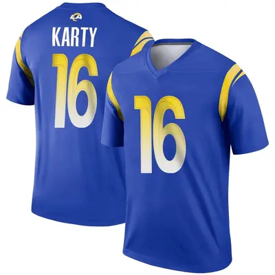 Men's Legend Joshua Karty Los Angeles Rams Royal Jersey